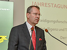 Generalsekretär Baumann bei seiner Eröffnungsrede. (Bild öffnet sich in einem neuen Fenster)